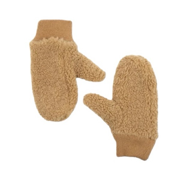 Time And Tru Faux Sherpa Teddy Mittens - Picture 7 of 8